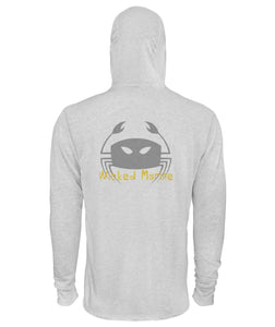 Wicked Marine Unisex Poly Blend Hoodie - Grey