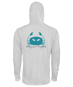 Wicked Marine Unisex Poly Blend Hoodie - Aqua