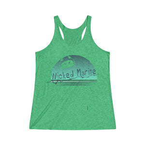 Wicked Marine Women's Tri-Blend Racerback Tank