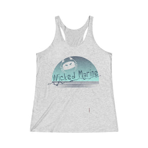 Wicked Marine Women's Tri-Blend Racerback Tank