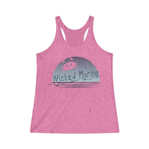 Wicked Marine Women's Tri-Blend Racerback Tank