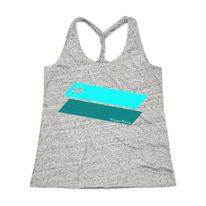 Wicked Marine Waves Women's Twist Back Tank Top