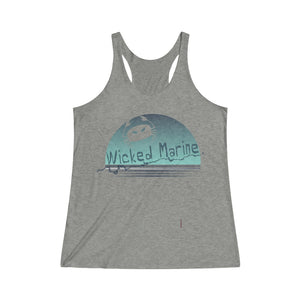 Wicked Marine Women's Tri-Blend Racerback Tank