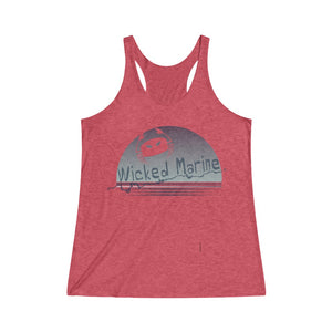 Wicked Marine Women's Tri-Blend Racerback Tank