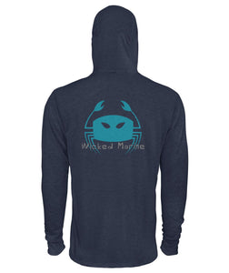 Wicked Marine Unisex Poly Blend Hoodie - Aqua