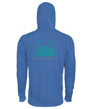 Load image into Gallery viewer, Wicked Marine Unisex Poly Blend Hoodie - Aqua