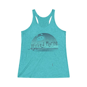 Wicked Marine Women's Tri-Blend Racerback Tank