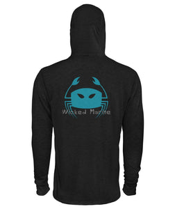 Wicked Marine Unisex Poly Blend Hoodie - Aqua