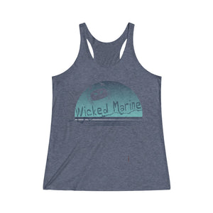 Wicked Marine Women's Tri-Blend Racerback Tank