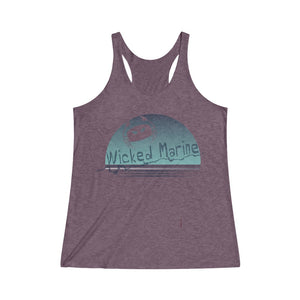 Wicked Marine Women's Tri-Blend Racerback Tank