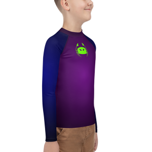 Wicked Marine Youth Sun & Water Rash Guard - Deep Purple/Blue