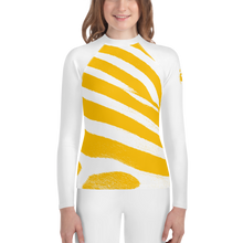 Load image into Gallery viewer, Wicked Marine Youth Sun &amp; Water Rash Guard - Orange Zebra