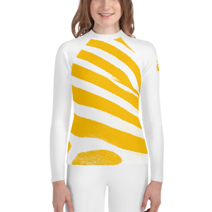 Wicked Marine Youth Sun & Water Rash Guard - Orange Zebra