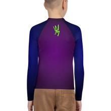 Load image into Gallery viewer, Wicked Marine Youth Sun &amp; Water Rash Guard - Deep Purple/Blue