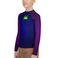 Load image into Gallery viewer, Wicked Marine Youth Sun &amp; Water Rash Guard - Deep Blue/Purple