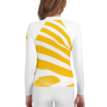 Load image into Gallery viewer, Wicked Marine Youth Sun &amp; Water Rash Guard - Orange Zebra