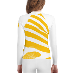 Wicked Marine Youth Sun & Water Rash Guard - Orange Zebra