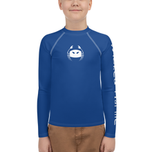 Load image into Gallery viewer, Wicked Marine Youth Sun &amp; Water Rash Guard - Blue