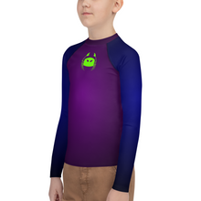 Load image into Gallery viewer, Wicked Marine Youth Sun &amp; Water Rash Guard - Deep Purple/Blue