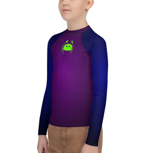 Wicked Marine Youth Sun & Water Rash Guard - Deep Purple/Blue