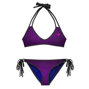 Wicked Marine Reversible Sports Bikini - Purple/Blue