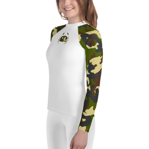 Wicked Marine Youth Sun & Water Rash Guard - Traditional Camo White