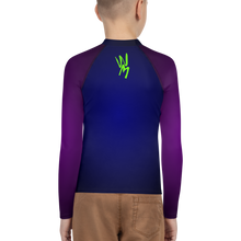 Load image into Gallery viewer, Wicked Marine Youth Sun &amp; Water Rash Guard - Deep Blue/Purple