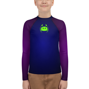 Wicked Marine Youth Sun & Water Rash Guard - Deep Blue/Purple