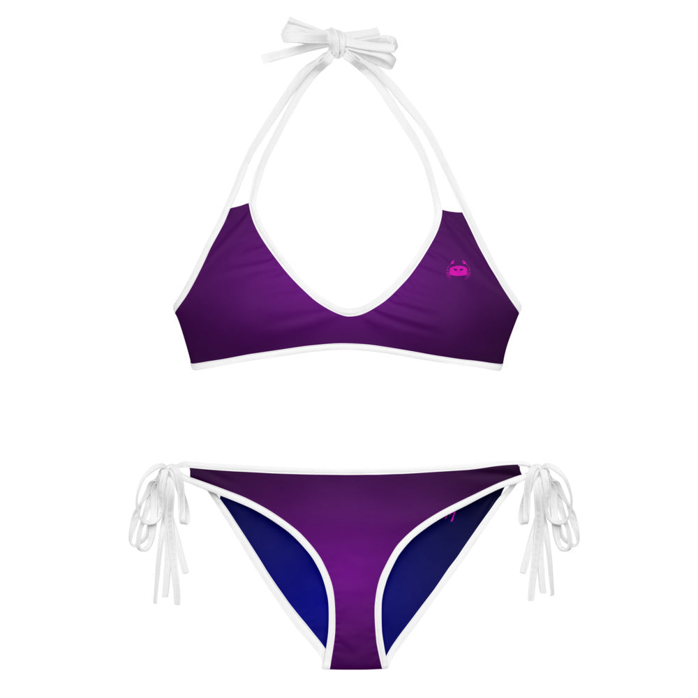 Wicked Marine Reversible Sports Bikini - Purple/Blue