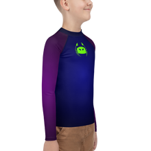 Load image into Gallery viewer, Wicked Marine Youth Sun &amp; Water Rash Guard - Deep Blue/Purple