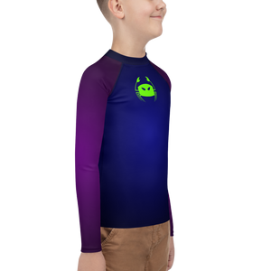 Wicked Marine Youth Sun & Water Rash Guard - Deep Blue/Purple